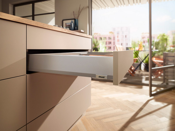 BLUM ensemble Merivobox, tiroir M 450mm/40kg, gris clair IG