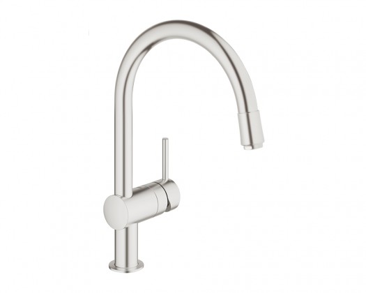 GROHE 32918DC0 Robinet Minta Bec en C avec aérateur extractible supersteel