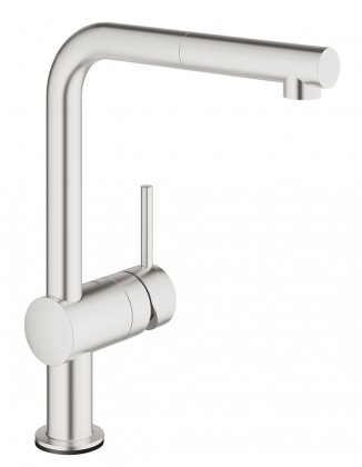 GROHE 31360DC1 Robinet Minta Touch L-jet avec aérateur extractible supersteel