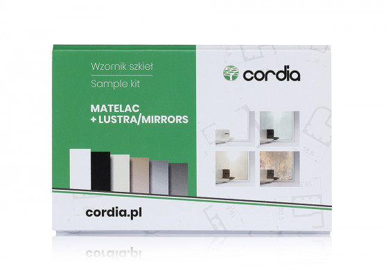 CORDIA Nuancier verre pour cadres alu Matelac + miroirs
