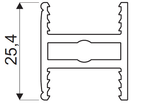 SEVROLL 05806 GM 18 barre de liaison H25 3m argent
