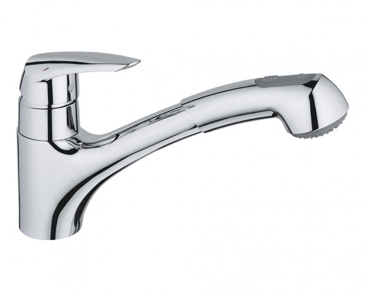 GROHE Robinet cuisine Eurodisc douche extractible chrome 32257001 GROHE Robinet cuisine Eurodisc douche extractible chrome 32257001