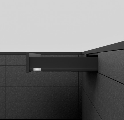 K-BLUM Legrabox, tiroir M 350mm/40kg, Blumotion/TOB, noir, vis a bois