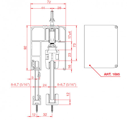 TERNO couvre-joint latéral art. 1695