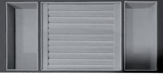 StrongIn organisateur pour bijoux et bagues pour tiroir d'armoires 500mm StrongIn organisateur pour bijoux et bagues pour tiroir d'armoires 500mm