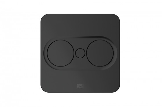 BACHMANN 946.101 tiroir el. Twist 2 carrée, 2x 230V Schuko, noir mat