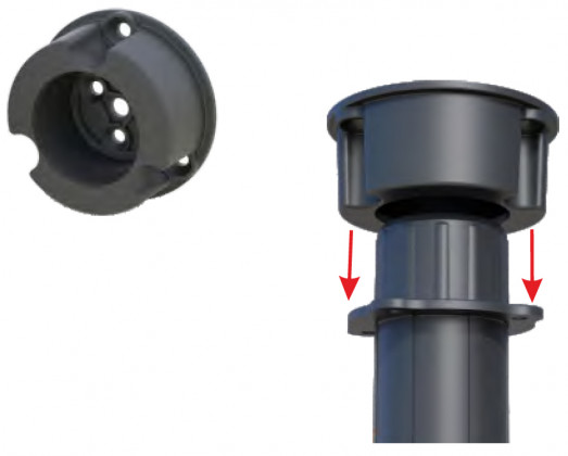 Bride pour pied de soutien lit poutre centrale +25mm