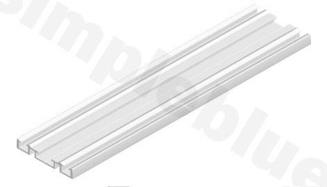 SEVROLL 04497 Blue-V guidage inférieur 2,5m argent