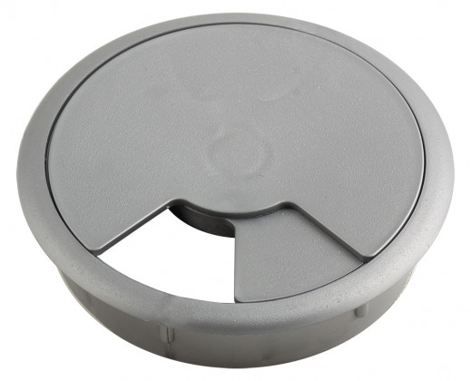 STRONG passe-câble plastique 80mm argenté