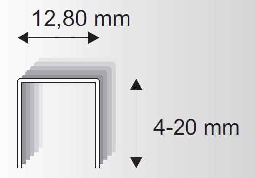 Agrafe de tapissier 338/12-140, 25480 pcs