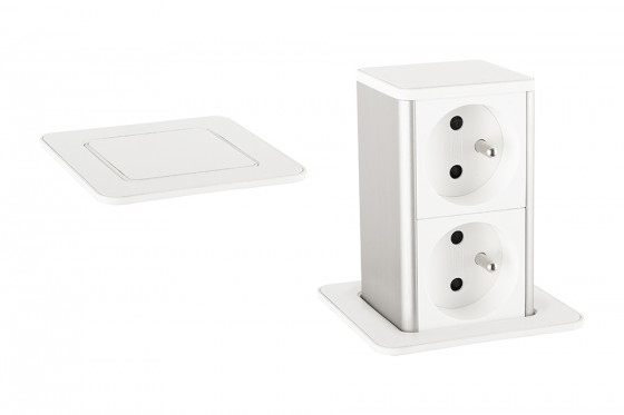 StrongPower PowerUp tiroir, 2x230V, Français, blanc StrongPower PowerUp tiroir, 2x230V, Français, blanc