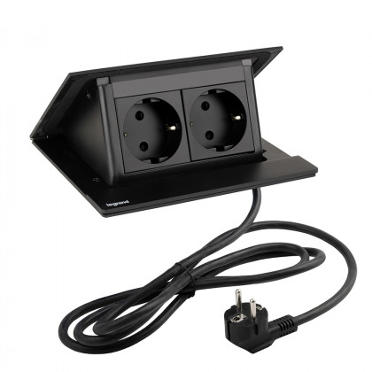 LEGRAND prise électrique PopUp, 2x 230V, Schuko, noir mat LEGRAND prise électrique PopUp, 2x 230V, Schuko, noir mat
