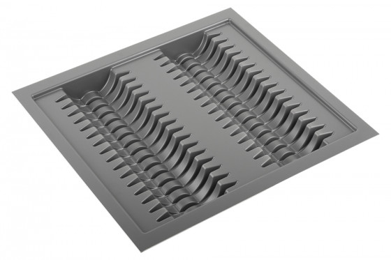 Support porte-assiettes plastique 490x540mm anthracite
