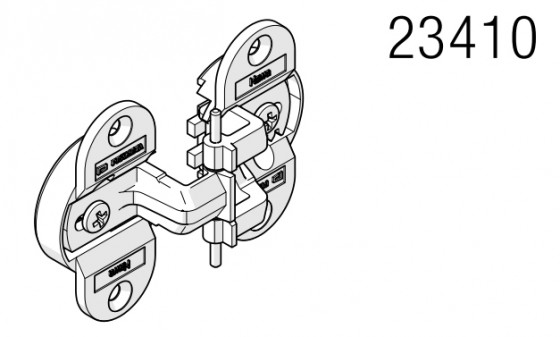 HAWA 23410 Folding Concepta charniere centrale cachée, nickel mat
