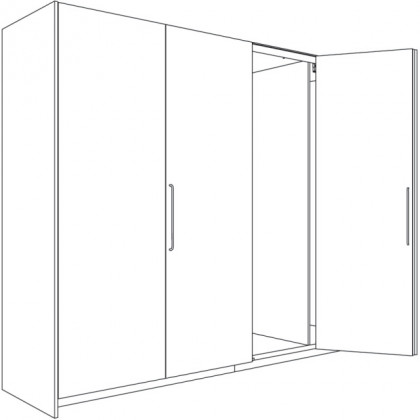 HAWA 27646 Folding Concepta 25 1851-2600mm, 3 portes, alu noir gauche