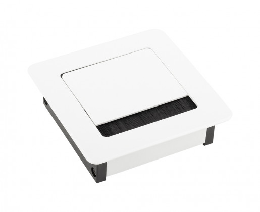 STRONG passe-câble ALU 100x100x29mm blanc STRONG passe-câble ALU 100x100x29mm blanc