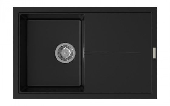 StrongSinks S3 Évier granit Labe 780 780x500mm avec égouttoir noir StrongSinks S3 Évier granit Labe 780 780x500mm avec égouttoir noir