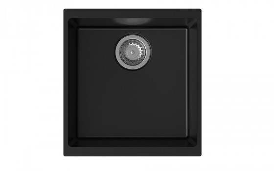 StrongSinks S3 évier granit Hron 430 430x460mm sans égouttoir noir StrongSinks S3 évier granit Hron 430 430x460mm sans égouttoir noir