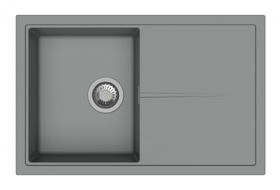 StrongSinks S3 évier granit Labe 780 780x500mm avec égouttoir gris
