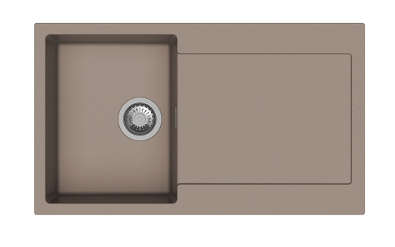 StrongSinks S3 évier granit Zala 860 860x500mm avec égouttoir brun