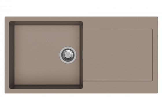 StrongSinks S3 évier granit Zala 1000 1000x500mm avec égouttoir marron