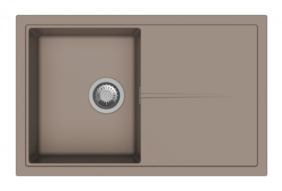 StrongSinks S3 évier granit Labe 780 780x500mm avec égouttoir brun