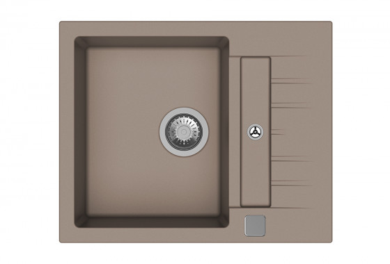 StrongSinks S3 évier granit Vardar 615, 615x500mm avec égouttoir et cuvette brun StrongSinks S3 évier granit Vardar 615, 615x500mm avec égouttoir et cuvette brun
