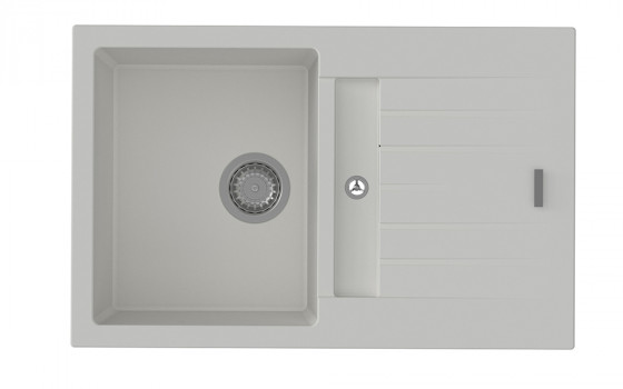 StrongSinks S3 évier granit Vardar 780, 780x500mm avec égouttoir et bac blanc StrongSinks S3 évier granit Vardar 780, 780x500mm avec égouttoir et bac blanc