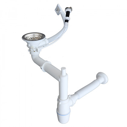 StrongSinks S3 Siphon gain de place avec excentrique pour évier inox