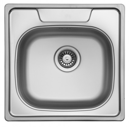 StrongSinks S1 Évier Tyne 506x506mm pose sup inox poli