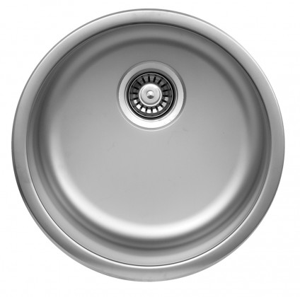 StrongSinks S1 Évier Ondava rond 444mm pose sup inox poli