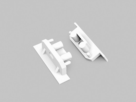 StrongLumio embouts pour profil Groove 10 droit (paire) blanc