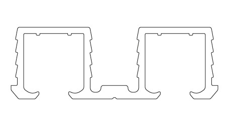 TERNO Living Top guidage supérieur double élox argent 2m 15kg TERNO Living Top guidage supérieur double élox argent 2m 15kg