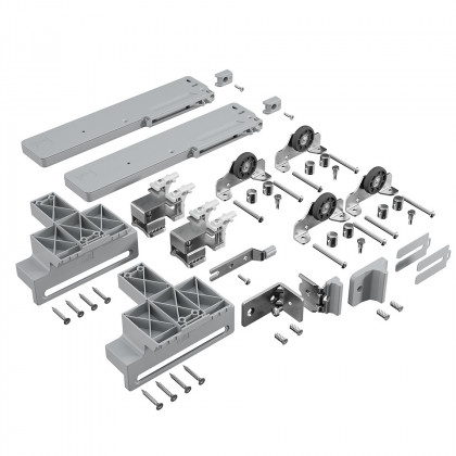 HETTICH 9323131 TopLine 1 porte coulissante ensemble 2 vantaux avec amortissemen