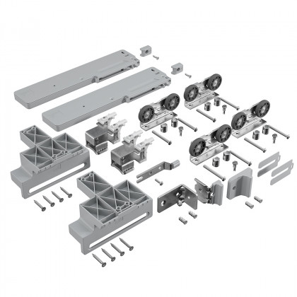 HETTICH 9323130 TopLine 1 porte coulissante ensemble 2 vantaux avec amortisseur