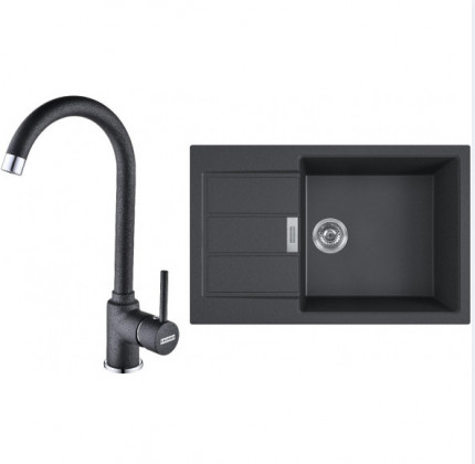 FRANKE ensemble T90Č S2D 611-78 XL noir + FP 9000.071 onyx