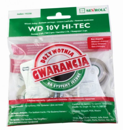 SEVROLL 10238 chariot inférieur WD10 V 2 pcs sans positionneur