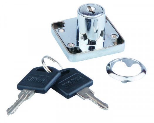 StrongLocks serrure de tiroir meme combi + contrepartie métallique chrome