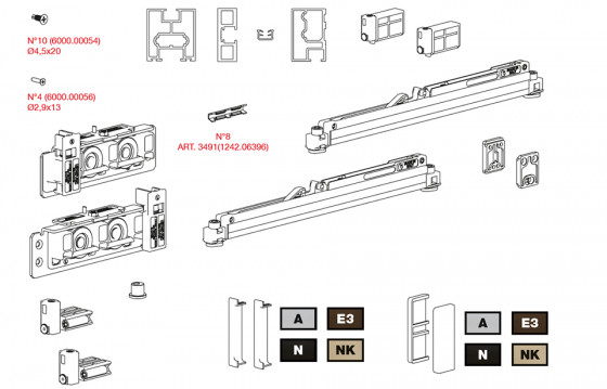 TERNO Diva Fluid Frame ensemble porte cadre 80kg 1500/3000, 2x amortisseur, arge