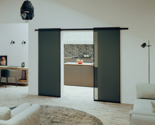 K-TERNO Diva ensemble de ferrures pour 2 portes cadre verre 2200/750 amortisseur