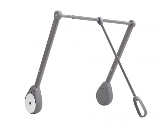 VIBO ASSA tringle de penderie rabattable, 750/1250mm, gris VIBO ASSA tringle de penderie rabattable, 750/1250mm, gris