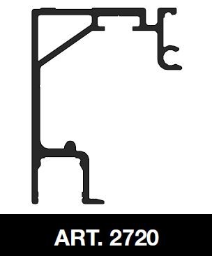 TERNO Solo Vetro guidage supérieur 2720/AS alu argent 3m