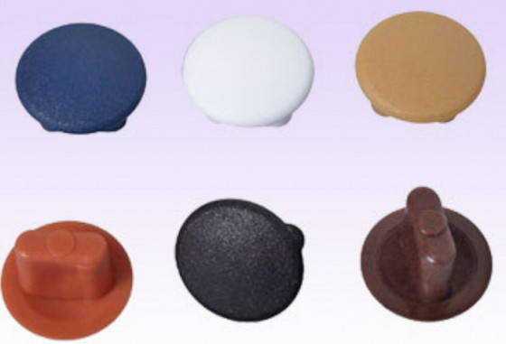 Cache-vis trou de montage O 8mm noir