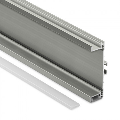 TULIP Gola tiroir profil C LED 4,1m imitation inox TULIP Gola tiroir profil C LED 4,1m imitation inox