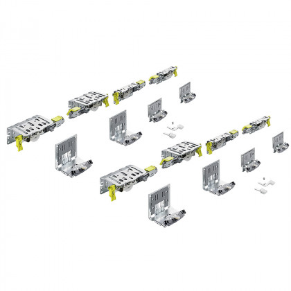 HETTICH 9278780 TopLine XL porte coulissante ensemble pour 4 battants, 17mm, 18-