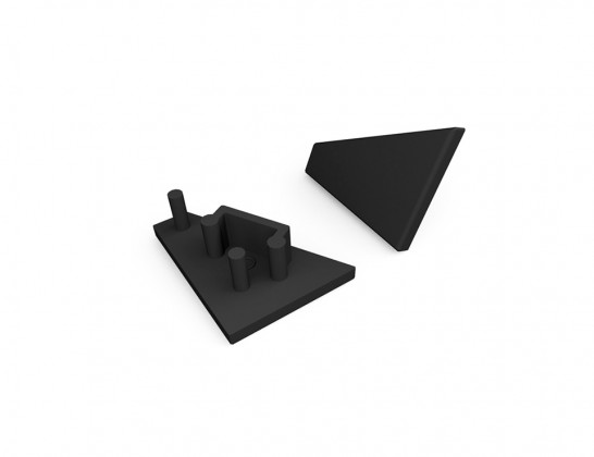 StrongLumio embouts pour profil Corner 10 gen2 noir (paire)