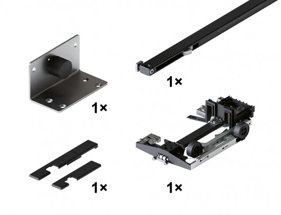 HAWA 31001 Concepta III 25/35 kit coulissant a encastrer Pull droite