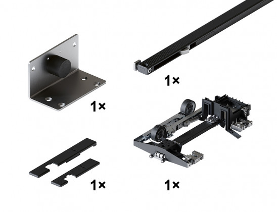 HAWA 31000 Concepta III 25/35 kit coulissant gauche pour boîtier Pull