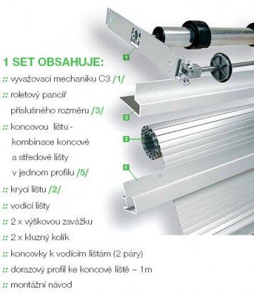 REHAU ensemble metallic-line 20mm 500/1000 alu