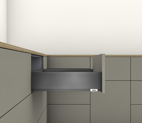 K-BLUM Merivobox K 550 mm, 70 kg, gris Orion, Inserta